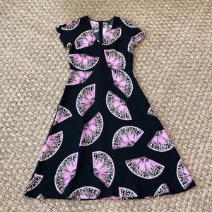 Ann Taylor Pink Fan Dance Dress 0